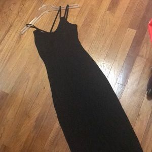 Boohoo black petite maxi dress